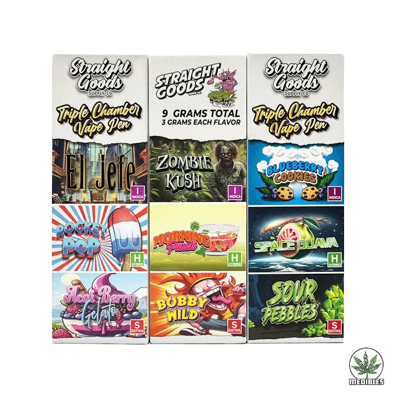 STRAIGHT GOODS Triple Chamber 9G Disposable THC Vape