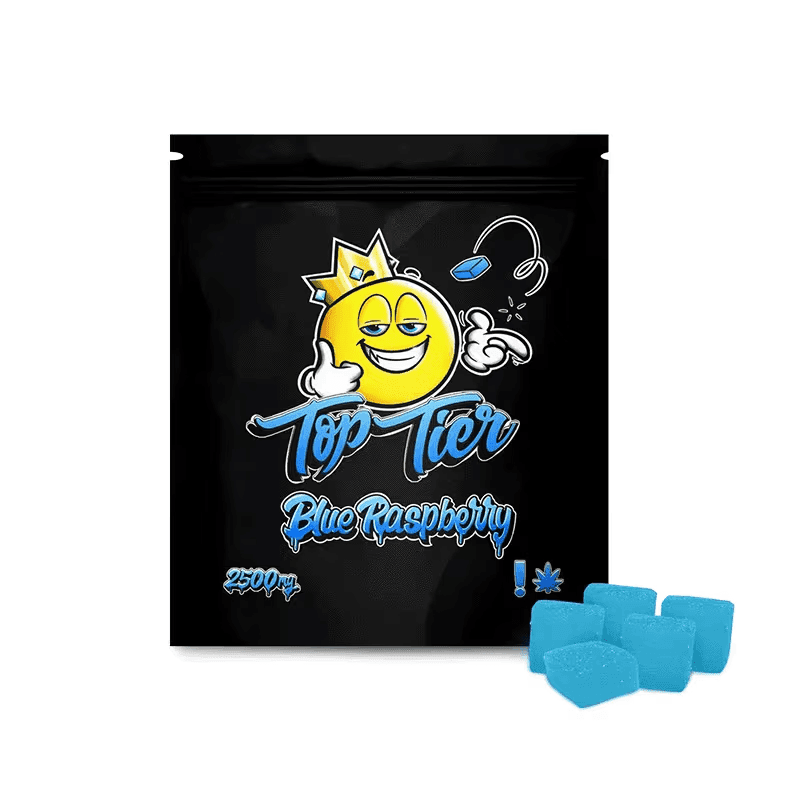 Top Tier Gummies 2500MG THC Blue Raspberry