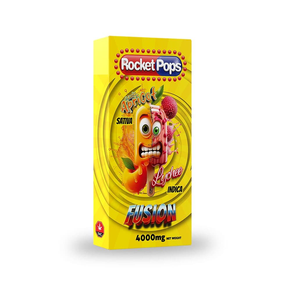 Rocket Pop Fusion 3-in-1 4g THC Vape Apricot Lychee