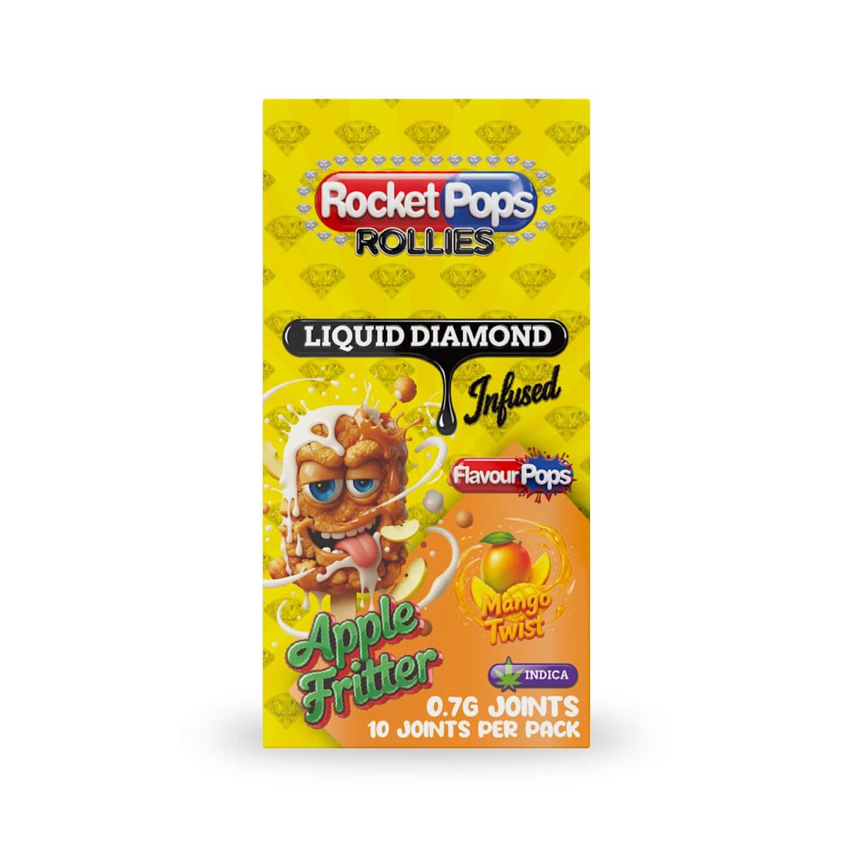 Rocket Pop Liquid Diamond Infused Joint Pack Apple Fritter Mango Twist