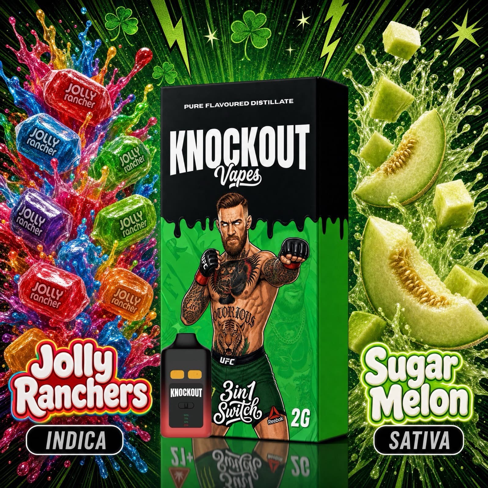 KNOCKOUT 3 in 1 Switch 2 Gram Vape