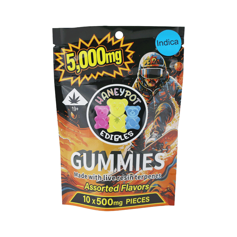 Haneypot Edibles Live Resin Terpene Gummies 5,000mg (Indica)