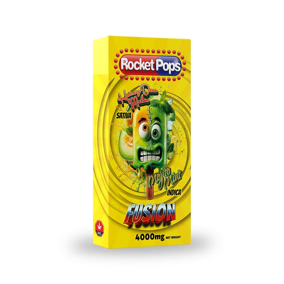 Rocket Pop Fusion 3-in-1 4g THC Vape (Honey Dew Melon (S) + Mojito Mint (I))
