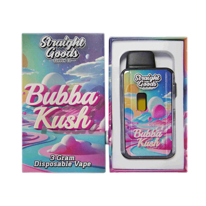STRAIGHT GOODS Disposable THC Vape 3G (Indica / Bubba Kush)