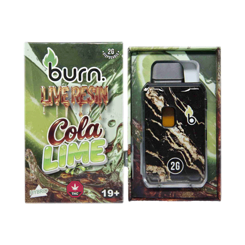Burn 2 Gram Live Resin FSE Terped 2nd Gen Vape (Hybrid / Cola Lime)