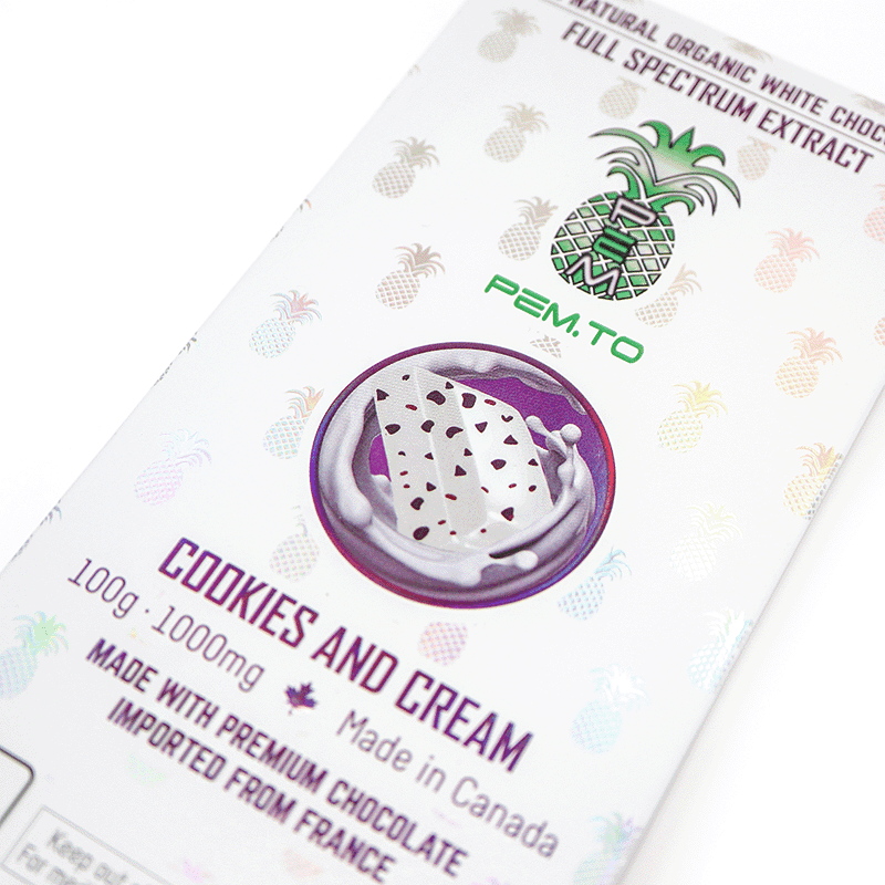 Pineapple Express Meds (PEM) THC Chocolate Bar (500mg / Cookies & Cream)
