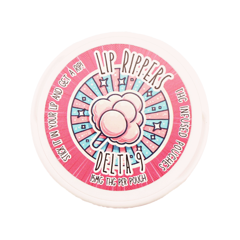 Lip Rippers Delta-9 THC Pouches (Cotton Candy)