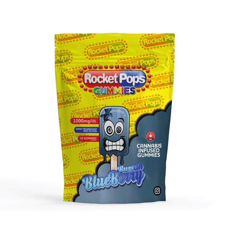 Rocket Pops 1500MG THC Gummies (Burstin Blueberry)