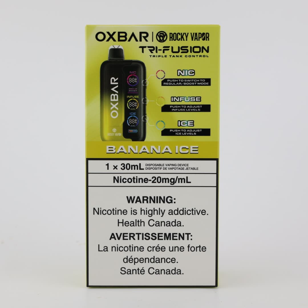 Oxbar Rocky Vapor Tri Fusion Vape (30mL) (Banana Ice)
