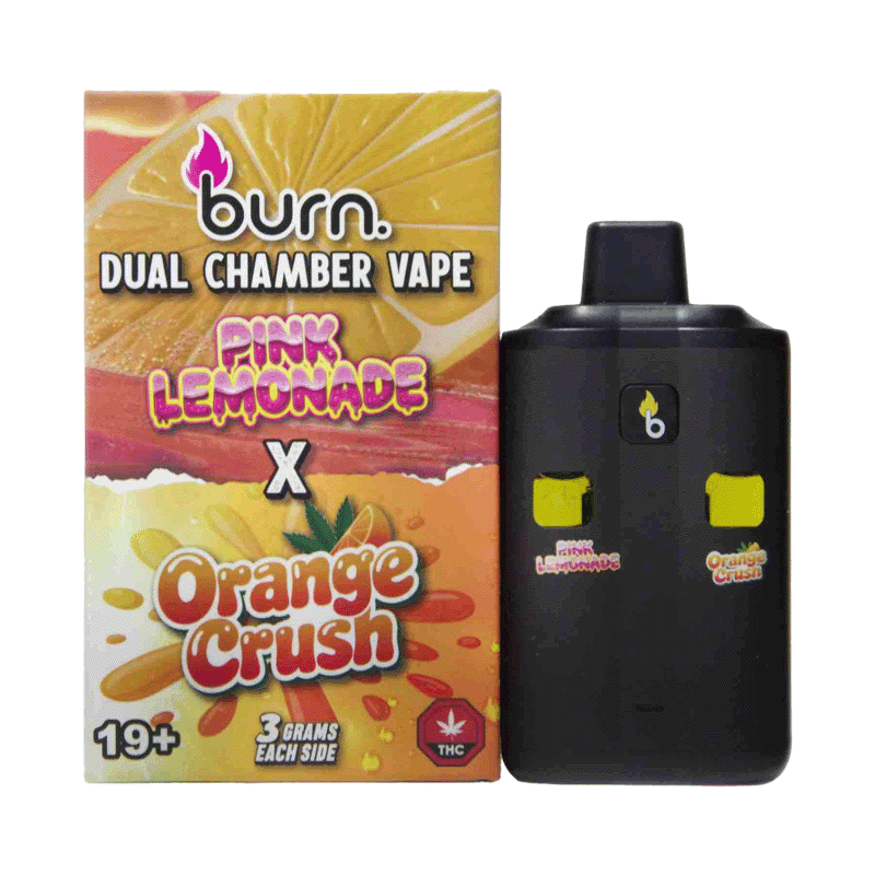 Burn Dual Chamber Vape 6G (Pink Lemonade (H) + Orange Crush (H))