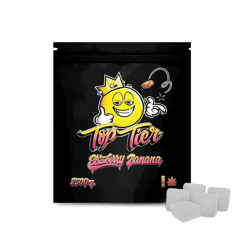 Top Tier Gummies 2500MG THC (Strawberry Banana)