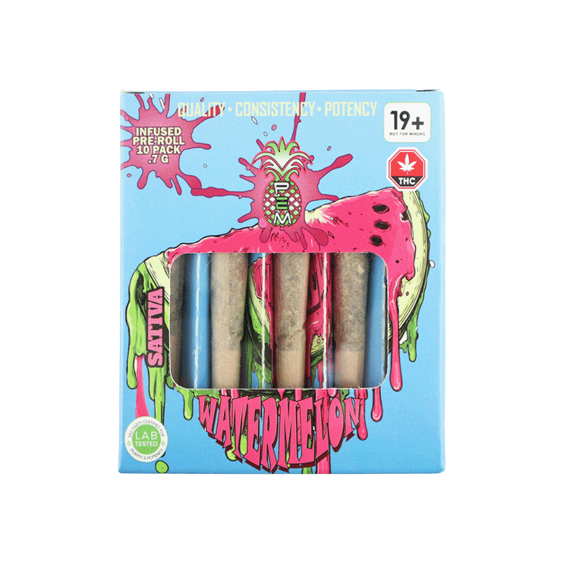 Pineapple Express Meds Pre Rolled Cones 10 pack (Water Melon / Sativa)