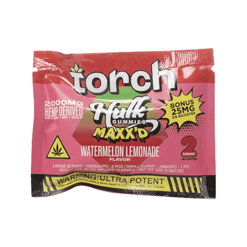 Torch Hulk Hemp MAXX’D Gummies 2000mg (Watermelon Lemonade)