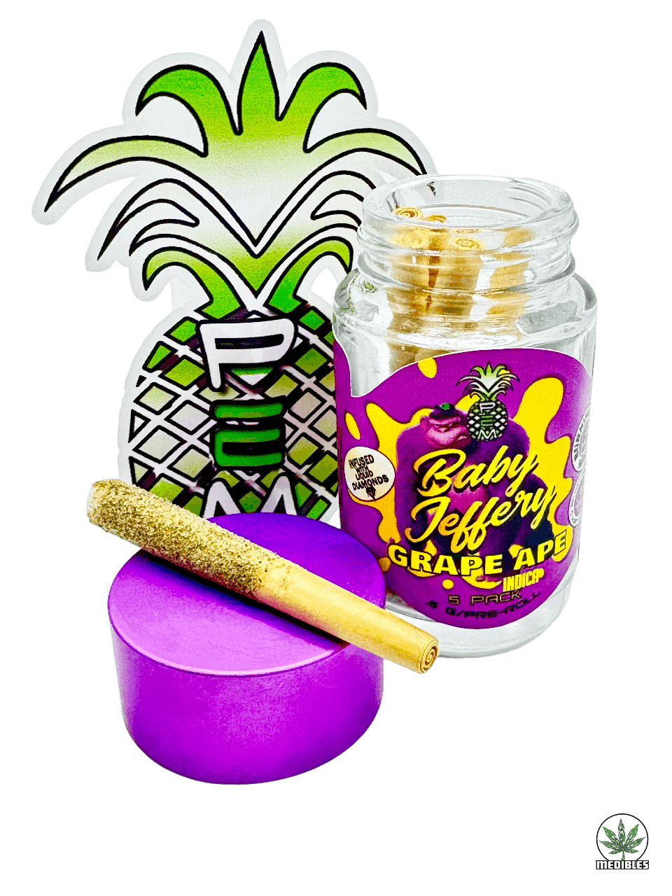 Pineapple Express Meds (PEM) Baby Jeffery Pre-Roll 5 Pack - Mohawk Medibles Canada
