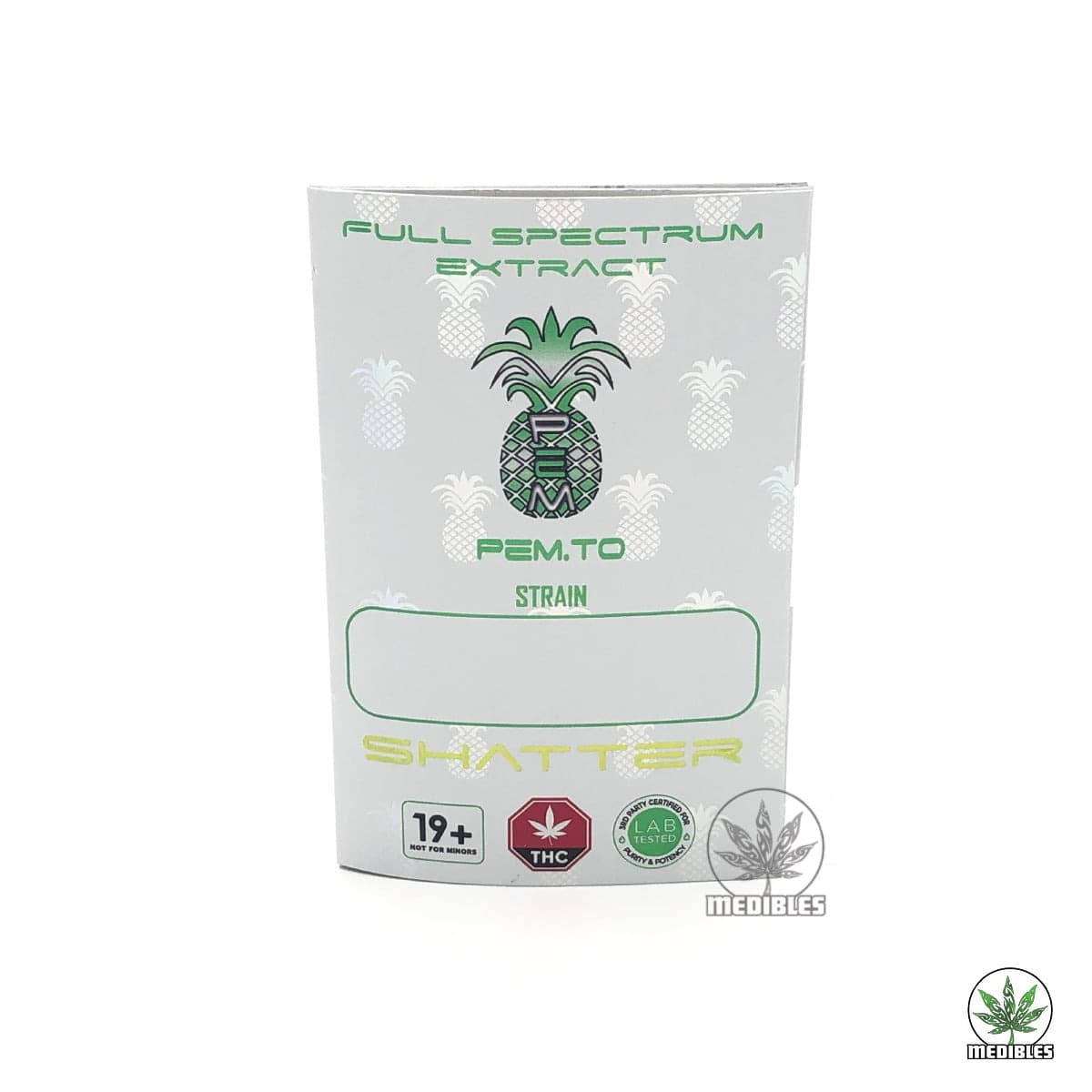 Pineapple Express Meds (PEM) Full Spectrum Shatter - Mohawk Medibles Canada