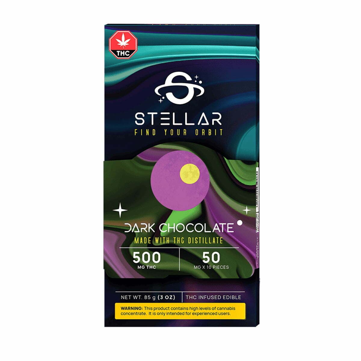 STELLAR THC Dark Chocolate Bar (500mg)