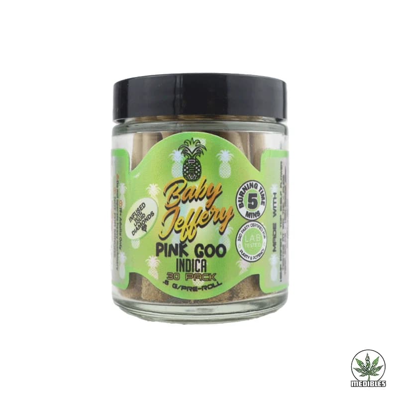 Pineapple Express Meds (PEM) Baby Jeffery Pre-Roll 30 Pack (Indica / Indica Pink Goo)