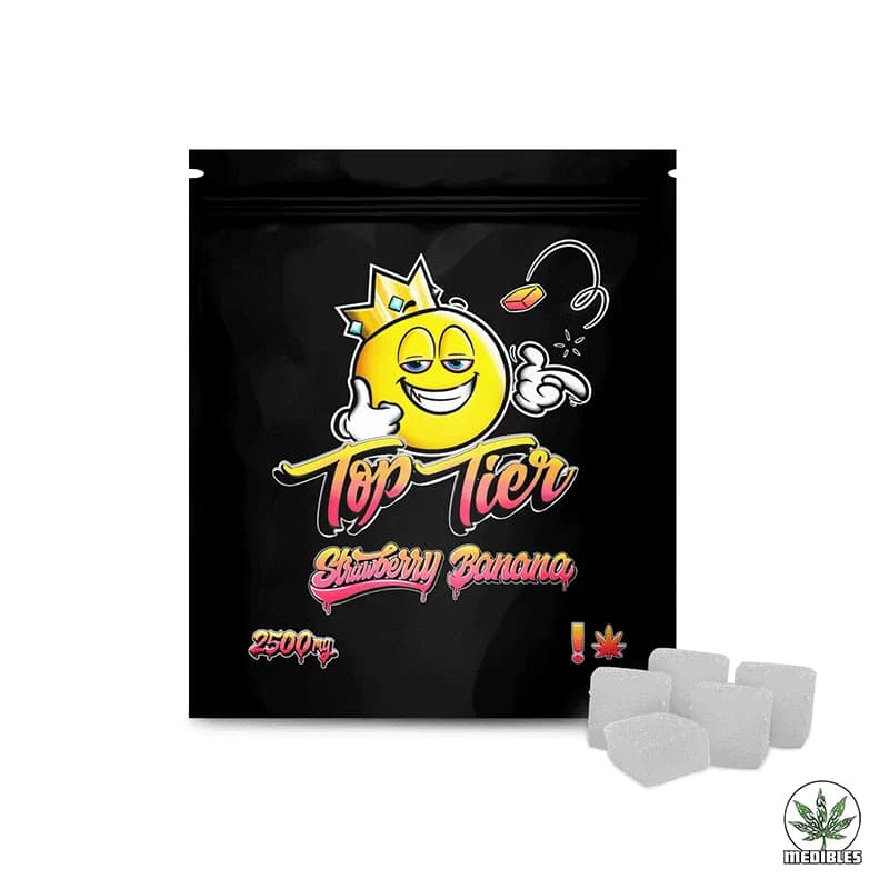 Top Tier Gummies 2500MG THC (Strawberry Banana)