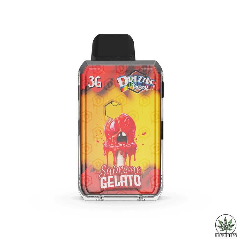 Drizzle Factory THC God Pod Vape 3G Pen (Indica / Supreme Gelato)