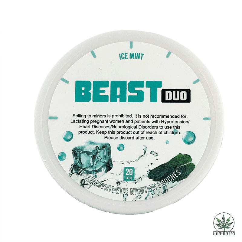 Beast Duo 20mg Nicotine Pouch (Ice Mint + Ice Watermelon)