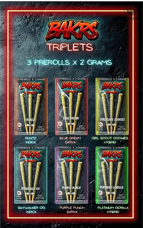 BAKRS Pre-Rolls Triplets