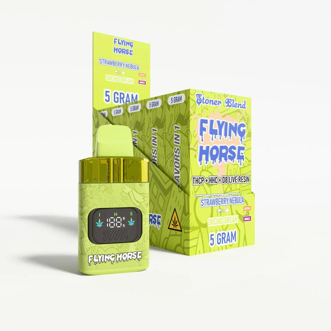 Flying Horse 3 Flavors in 1 5g Disposable Vape (Strawberry Nebula (S) + Orchid Dream (I))