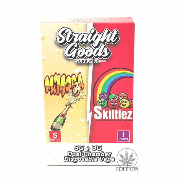 Straight Goods - Dual Chamber 6G Disposable THC Vape - Mimosa (S) + Skittlez (I)