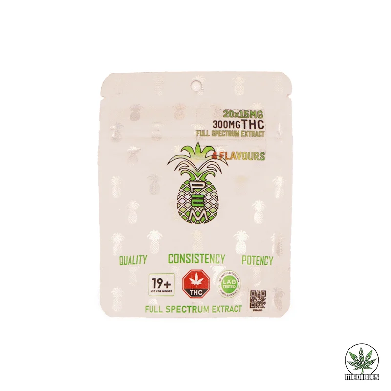 Pineapple Express Meds (PEM) Gummy 300mg Front