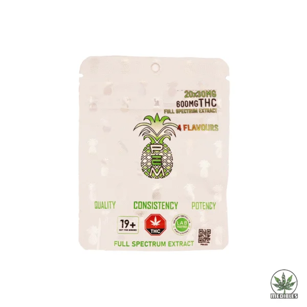 Pineapple Express Meds (PEM) Gummy 600mg Front