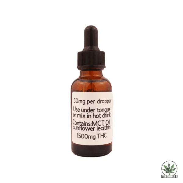 Mohawk Medibles Tincture THC 1500mg MCT Oil back