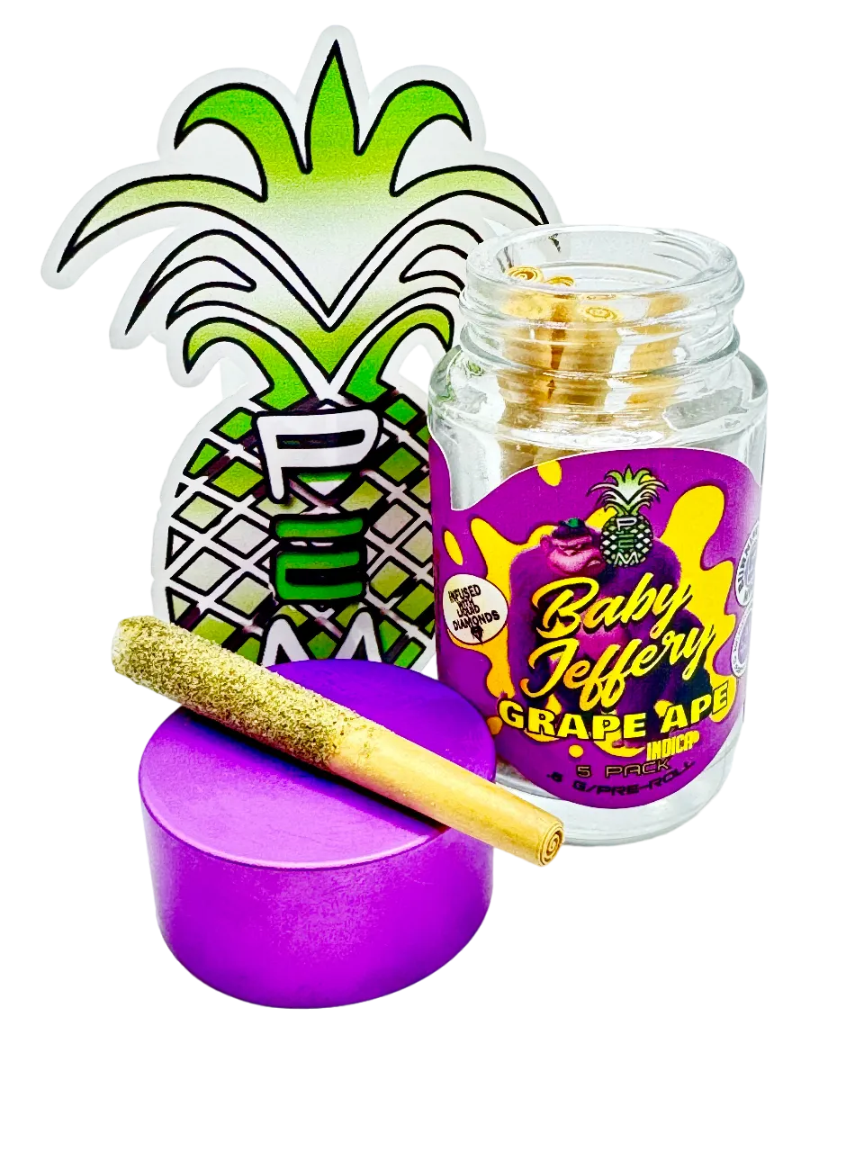 Pineapple Express Meds (PEM) Baby Jeffery Pre-Roll 5 Pack - Mohawk Medibles Canada