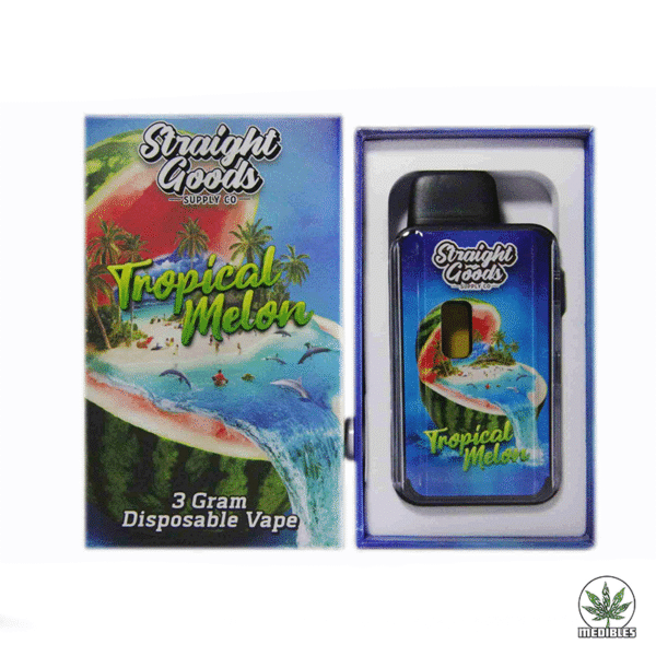 STRAIGHT GOODS Tropical Melon 3G Disposable THC Vape | Mohawk Medibles