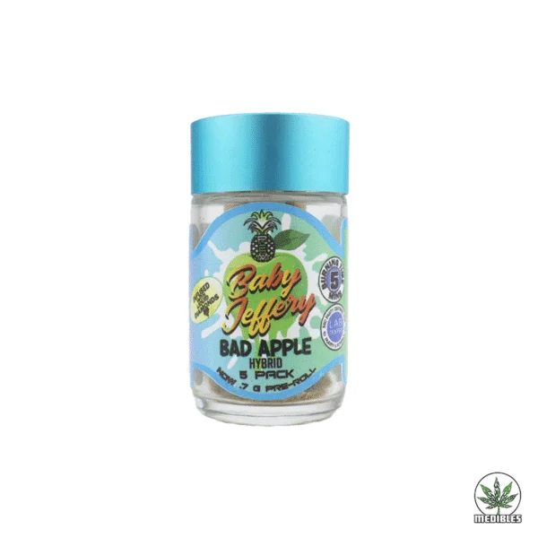 Pineapple Express Meds (PEM) Baby Jeffery Pre-Roll 5 Pack Bad Apple