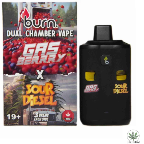 Burn 6G Disposable Vape Gas Berry + Sour Diesel