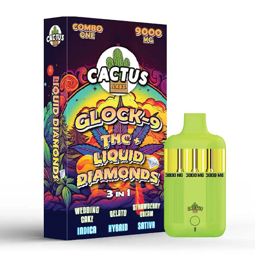 Cactus Labs Glock-9 THC+ Liquid Diamond Vape Pen (9G)