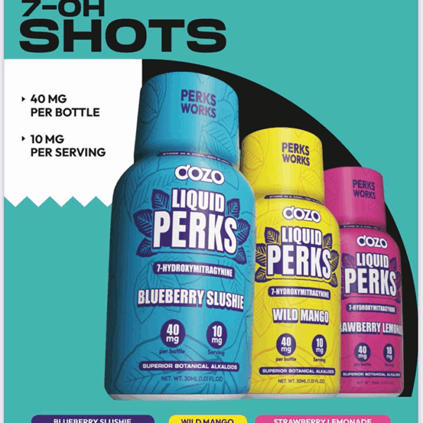 Dozo 7-Hydroxymitragynine Liquid Perks