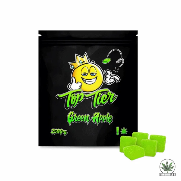 Top Tier Gummies 2500MG THC Green Apple