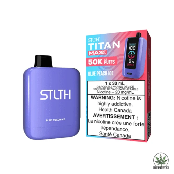 Stlth Titan Max Nicotine Vape Blue Peach Ice Box