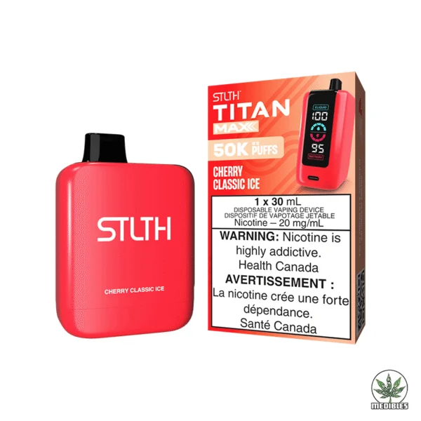 Stlth Titan Max Nicotine Vape Cherry Classic Ice Box