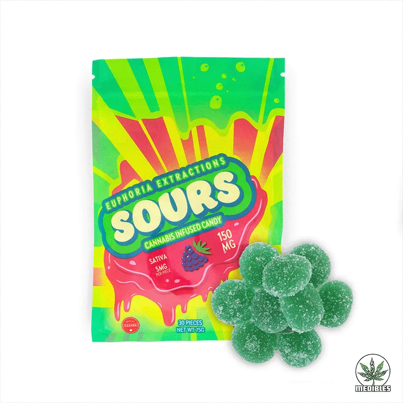 Euphoria Extractions Sours Cannabis Infused Gummies