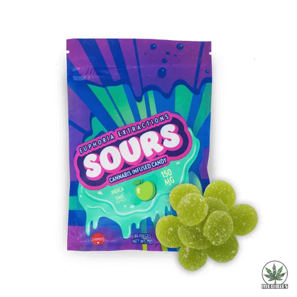 Euphoria Extractions Sours Cannabis Infused Gummies