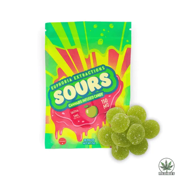 Euphoria Extractions Sours Cannabis Infused Gummies