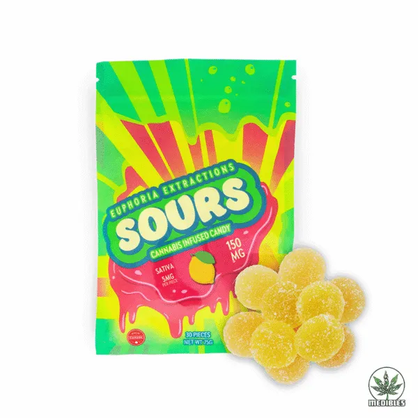 Euphoria Extractions Sours Cannabis Infused Gummies