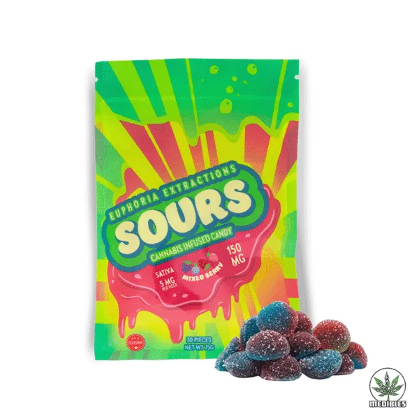 Euphoria Extractions Sours Cannabis Infused Gummies