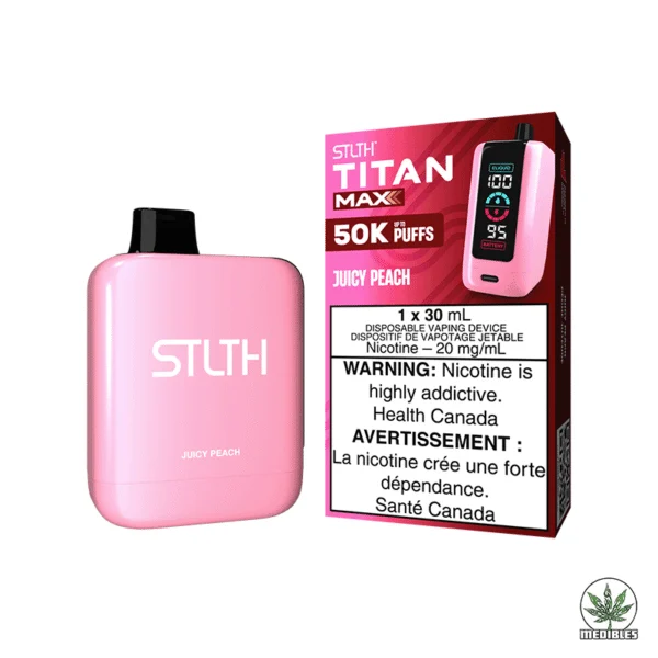 Stlth Titan Max Nicotine Vape Juicy Peach Box