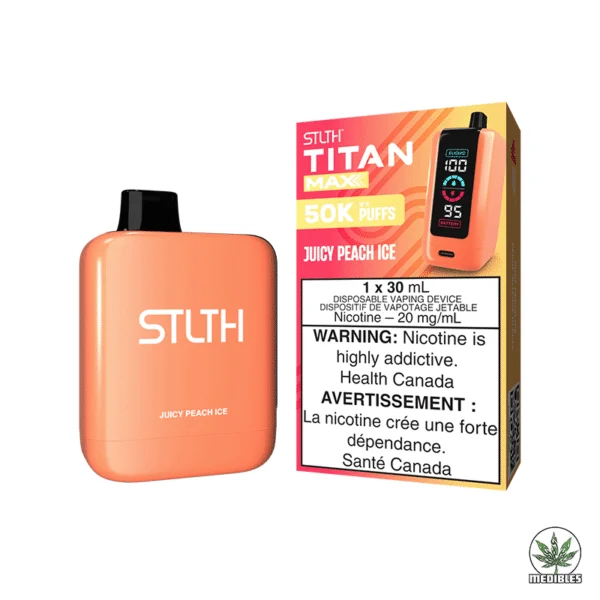 Stlth Titan Max Nicotine Vape Juicy Peach Ice Box
