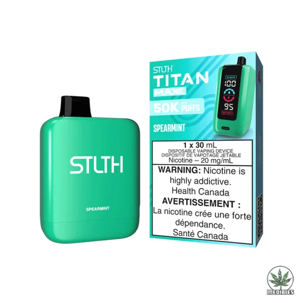 Stlth Titan Max Nicotine Vape Spearmint Box