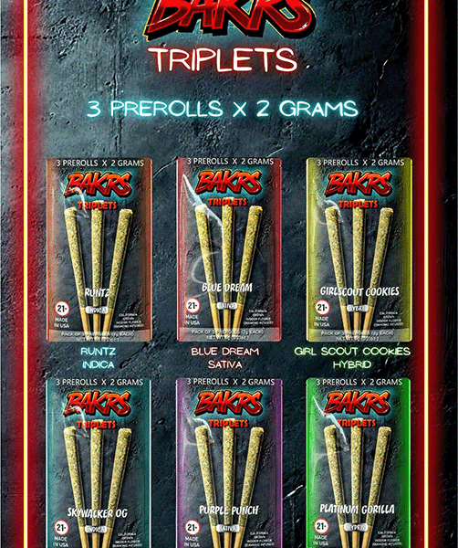Bakrs Triplets Pre Rolls