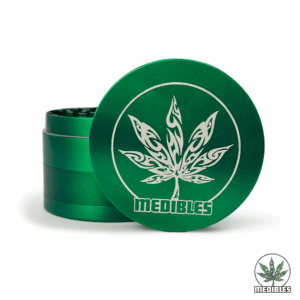 4-Layer Zinc Alloy Grinder with Medibles Logo
