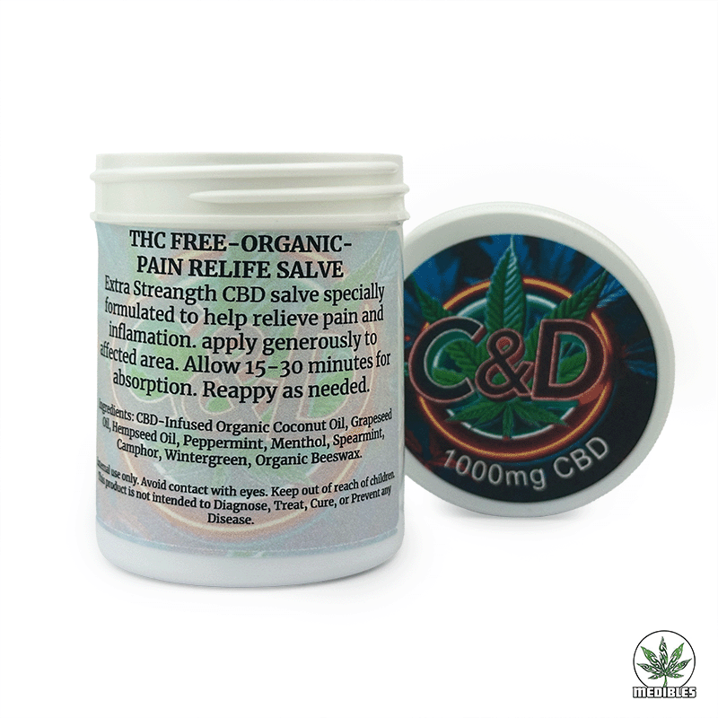 C&D THC Free CBD Salve 1000mg | Mohawk Medibles - Mohawk Medibles Canada